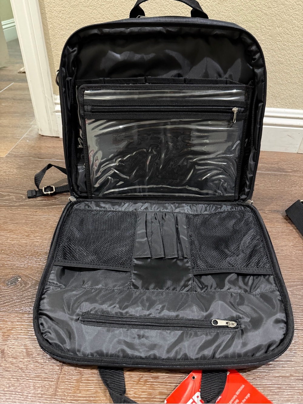 NWT BERNINA Black Travel Bag / backpack with Red Trim - Picture 4 of 13